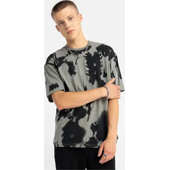 Chlapecké tričko Reporter Young | Chlapecké šedé tričko LOOSE s nápisem z kamínků „FEAR“ - Barva ŠEDÁ, Velikost 170 253-0440B-35-130-1