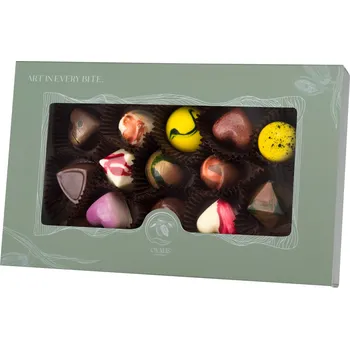 Cukrovinka Oxalis Dárková krabička s 13 pralinkami - zelená