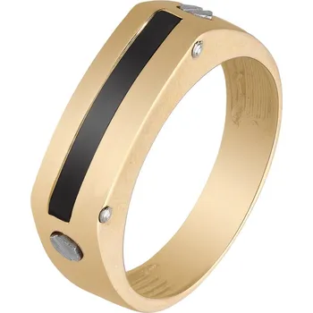 Prsten Zlaton Prsten žluté zlato s černým kamenem vel. 64 6.7g 000260310239