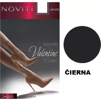 Dámské punčochy Dámské ponožky Valentine 20 DEN - 2 páry - Uni / černá