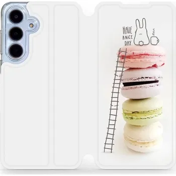 Pouzdro na mobilní telefon Flipové pouzdro Mobiwear - Samsung Galaxy S25 FE - M090P Makronky (Knížkové flip pouzdro, obal, kryt na mobil Samsung Galaxy S25 FE - M090P Makronky, materiál Umělá kůže + TPU - ochrana 360°, stojánek, silikonová vanička, magnetické zavírání)