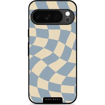 Pouzdro na mobilní telefon Lesklý kryt Mobiwear Glossy - Google Pixel 10 Pro - GA59G Modrá a béžová šachovnice (Prémiové lesklé pouzdro, obal, kryt Mobiwear Glossy na mobil Google Pixel 10 Pro - GA59G Modrá a béžová šachovnice, materiál Plast + TPU silikon - krytí po všech stranách