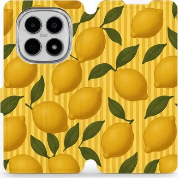 Pouzdro na mobilní telefon Flipové pouzdro Mobiwear - Xiaomi Redmi Note 15 5G - VP81S Citrony (Knížkové flip pouzdro, obal, kryt na mobil Xiaomi Redmi Note 15 5G - VP81S Citrony, materiál Umělá kůže + TPU - ochrana 360°, stojánek, silikonová vanička, magnetické zavírání)