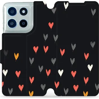 Pouzdro na mobilní telefon Flipové pouzdro Mobiwear - Motorola Moto G56 5G - VP79S Srdíčka (Knížkové flip pouzdro, obal, kryt na mobil Motorola Moto G56 5G - VP79S Srdíčka, materiál Umělá kůže + TPU - ochrana 360°, stojánek, silikonová vanička, magnetické zavírání)