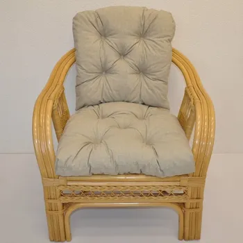 Podsedák Polstr na křeslo RIO DE JANEIRO látka tmavě béžový melír