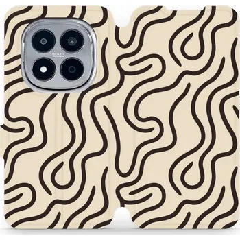 Pouzdro na mobilní telefon Flipové pouzdro Mobiwear - Xiaomi Redmi Note 15 Pro Plus 5G - VA60S Linky (Knížkové flip pouzdro, obal, kryt na mobil Xiaomi Redmi Note 15 Pro Plus 5G - VA60S Linky, materiál Umělá kůže + TPU - ochrana 360°, stojánek, silikonová vanička, magnetické zavírá