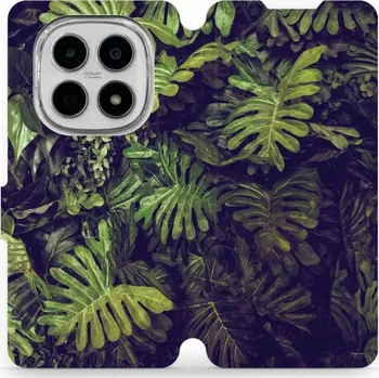 Pouzdro na mobilní telefon Flipové pouzdro Mobiwear - Xiaomi Redmi Note 15 5G - V136P Zelená stěna z listů (Knížkové flip pouzdro, obal, kryt na mobil Xiaomi Redmi Note 15 5G - V136P Zelená stěna z listů, materiál Umělá kůže + TPU - ochrana 360°, stojánek, silikonová vanička,)