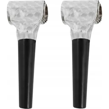 Vrták Holografické píšťalky / trubky STŘÍBRNÉ na párty 100 ks