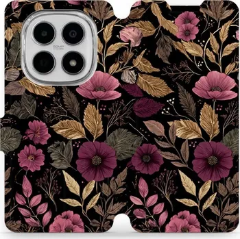 Pouzdro na mobilní telefon Flipové pouzdro Mobiwear - Xiaomi Redmi Note 15 5G - V170S Fialová kvítka (Knížkové flip pouzdro, obal, kryt na mobil Xiaomi Redmi Note 15 5G - V170S Fialová kvítka, materiál Umělá kůže + TPU - ochrana 360°, stojánek, silikonová vanička, magnetické zavírá