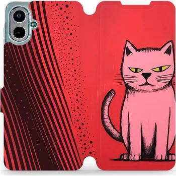 Pouzdro na mobilní telefon Flipové pouzdro Mobiwear - Samsung Galaxy A07 - VP54S Kocourek (Knížkové flip pouzdro, obal, kryt na mobil Samsung Galaxy A07 - VP54S Kocourek, materiál Umělá kůže + TPU - ochrana 360°, stojánek, silikonová vanička, magnetické zavírání)