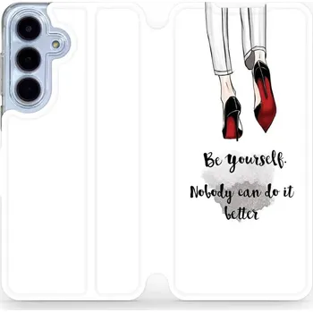 Pouzdro na mobilní telefon Flipové pouzdro Mobiwear - Samsung Galaxy S25 FE - M046P Be yourself (Knížkové flip pouzdro, obal, kryt na mobil Samsung Galaxy S25 FE - M046P Be yourself, materiál Umělá kůže + TPU - ochrana 360°, stojánek, silikonová vanička, magnetické zavírání)