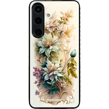 Pouzdro na mobilní telefon Lesklý kryt Mobiwear Glossy - Samsung Galaxy S25 FE - G014G Krémové květy (Prémiové lesklé pouzdro, obal, kryt Mobiwear Glossy na mobil Samsung Galaxy S25 FE - G014G Krémové květy, materiál Plast + TPU silikon - krytí po všech stranách, neošoupatelný)
