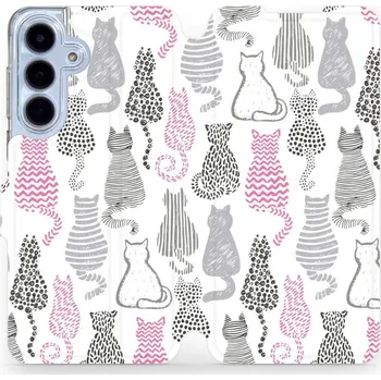 Pouzdro na mobilní telefon Flipové pouzdro Mobiwear - Samsung Galaxy S25 FE - MX01S Kočičí zádíčka (Knížkové flip pouzdro, obal, kryt na mobil Samsung Galaxy S25 FE - MX01S Kočičí zádíčka, materiál Umělá kůže + TPU - ochrana 360°, stojánek, silikonová vanička, magnetické zavírání)