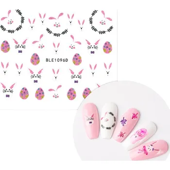 samolepka SAMOLEPKY NA NEHTY samolepící třpytivé velikonoční BLE 1096D