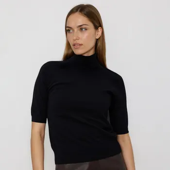 Dámský svetr Reserved - Svetr s rolákem - černý - 275GV-99X - 275GV-99X-XS