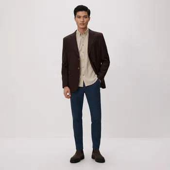 Reserved - Bavlněné kalhoty chino slim - ocelově modrá - 491GC-95P - 491GC-95P-36