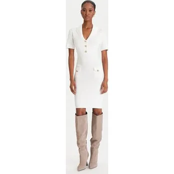 Oblečení a móda Guess Úpletové šaty W5YK29 Z0130 Bílá Slim Fit L