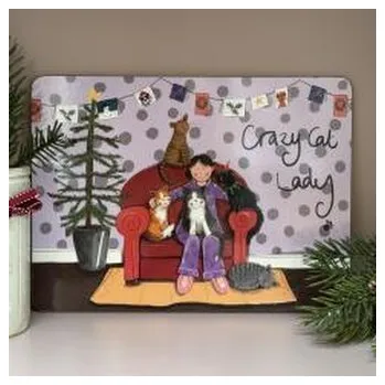 Podkładka pod talerz Crazy Cat Lady Kociara Święta