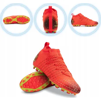 Chlapecké tenisky Fotbalová obuv dětské OneTeam NAMAYRO TEEN AG/MG oranžové, velikost 36