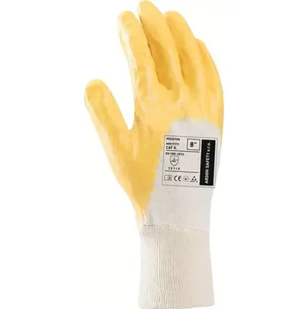 Pracovní rukavice Pracovní rukavice HOUSTON máčené v nitrilu žluté8/M