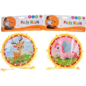 Hudební nástroj pro děti Hudební sada 3 v 1: bubínek, tamburína a rumbakoule se zvířátky