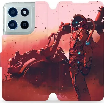 Pouzdro na mobilní telefon Flipové pouzdro Mobiwear - Motorola Moto G56 5G - MA09S Průzkumník s červeným vozítkem (Knížkové flip pouzdro, obal, kryt na mobil Motorola Moto G56 5G - MA09S Průzkumník s červeným vozítkem, materiál Umělá kůže + TPU - ochrana 360°, stojánek, silikonová)