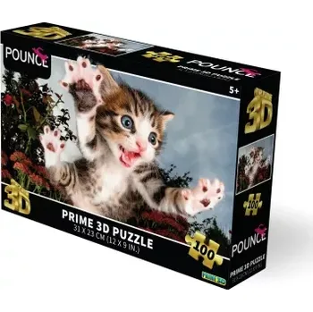Puzzle 3D puzzle – skákající koťátko 100 dílků