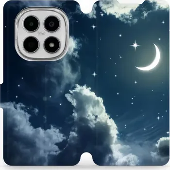 Pouzdro na mobilní telefon Flipové pouzdro Mobiwear - Xiaomi Redmi Note 15 5G - V145P Noční obloha s měsícem (Knížkové flip pouzdro, obal, kryt na mobil Xiaomi Redmi Note 15 5G - V145P Noční obloha s měsícem, materiál Umělá kůže + TPU - ochrana 360°, stojánek, silikonová vanička,)