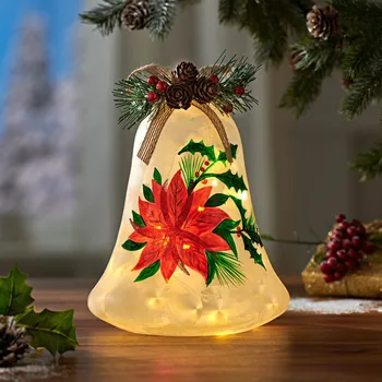 Vánoční dekorace LED vánoční zvonek 19,5 cm. Průměr 15 cm.