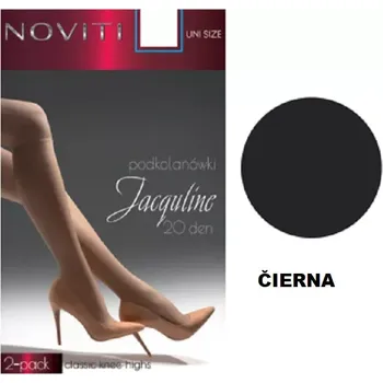 Dámské punčochy Dámské podkolenky Jacquline 20 DEN - 2 páry - Uni / černá