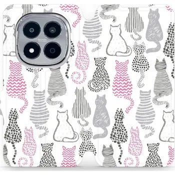 Pouzdro na mobilní telefon Flipové pouzdro Mobiwear - Xiaomi Redmi Note 15 Pro Plus 5G - MX01S Kočičí zádíčka (Knížkové flip pouzdro, obal, kryt na mobil Xiaomi Redmi Note 15 Pro Plus 5G - MX01S Kočičí zádíčka, materiál Umělá kůže + TPU - ochrana 360°, stojánek, silikonová vanička,