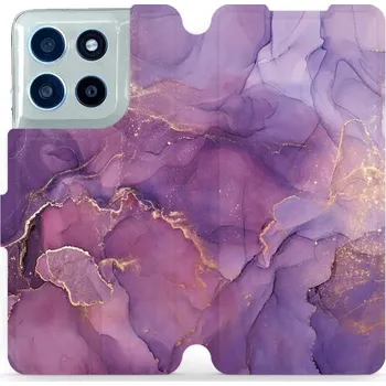 Pouzdro na mobilní telefon Flipové pouzdro Mobiwear - Motorola Moto G56 5G - VP20S Fialový mramor (Knížkové flip pouzdro, obal, kryt na mobil Motorola Moto G56 5G - VP20S Fialový mramor, materiál Umělá kůže + TPU - ochrana 360°, stojánek, silikonová vanička, magnetické zavírání)