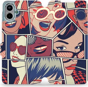 Pouzdro na mobilní telefon Flipové pouzdro Mobiwear - Samsung Galaxy A07 - VP18P Komiks (Knížkové flip pouzdro, obal, kryt na mobil Samsung Galaxy A07 - VP18P Komiks, materiál Umělá kůže + TPU - ochrana 360°, stojánek, silikonová vanička, magnetické zavírání)