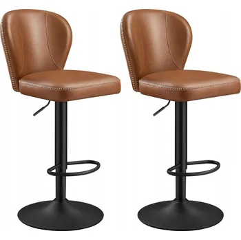 Barová židle Barová Židle Songmics v odstínech hnědé, 115 cm, umělá kůže