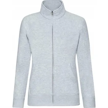 Dámská mikina Mikina dámská na zip Premium Zip Thru Fruit of the Loom Heather Grey M