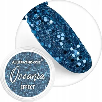 Prášek na nehty Ozdoby Na Nechty ALLEPAZNOKCIE 1g Efekt Oceania Modrý Č. 02
