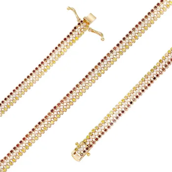 Náramek Zlaton Náramek žluté zlato s diamanty 8.75g vel.18 000252411234