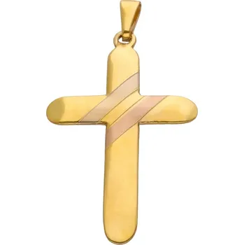 Přívěsek Zlaton Přívěsek z kombinovaného zlata kříž 5.2cm 3.95g 000452507133