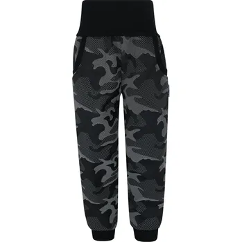 Dětská móda V-MART SLIM zateplené softshellové kalhoty Reflexní maskáč (s fleecem) 98