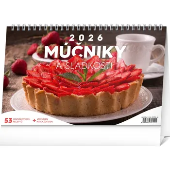Kalendář NOTIQUE Stolový kalendár Múčniky a sladkosti 2026, 23,1 x 14,5 cm