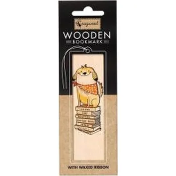 Dřevěná hračka Zakładka drewniana Pies na książkach