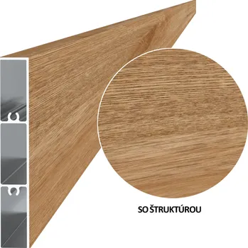 Obklad Hliníková plotová lamela 100x16 mm, tvar obdélník, s povrchovou úpravou dřevo dekor se strukturou, buk 6m +/- 5mm (AL-PV20-DS-6)