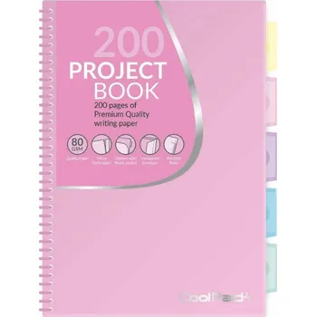 Blok Kroužkový Blok CoolPack čtvereček B5 100 listů PP Powder Pink pastelový spirálový