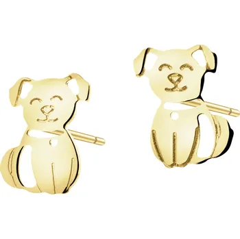 Náušnice Zlaté náušnice - pejsci - AP542-8654