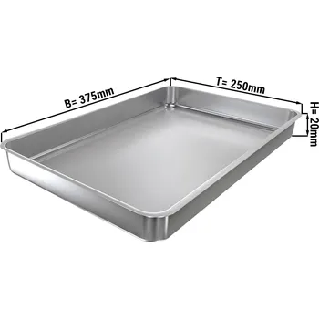 G.Gastro Servírovací podnos s okrajem - 37,5 x 25 x 2 cm
