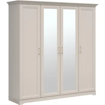 Šatní skříň Skříň se zrcadlem Anga - Black Red White - BRW 209.5x216 cm