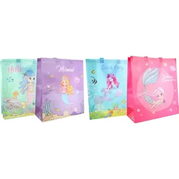 Dárková taška Dárková taška mořská panna plastová 32 × 36 × 12 cm