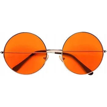 Sluneční brýle Sluneční brýle BIG maxi lenonky oranžové 70. léta hippie