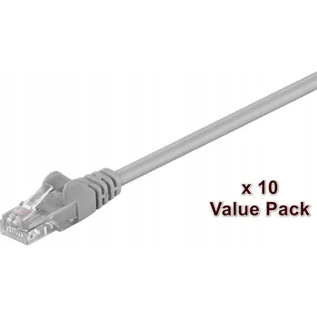 Síťový kabel MicroConnect U/UTP CAT5e 0,5m šedý 10 ks