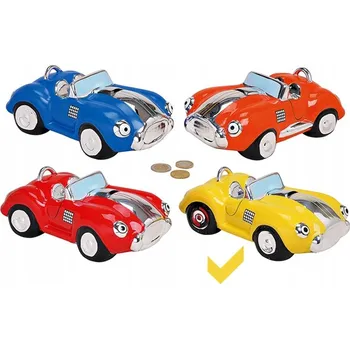 Pokladnička Žltá keramická pokladnička milovníkem veteránů